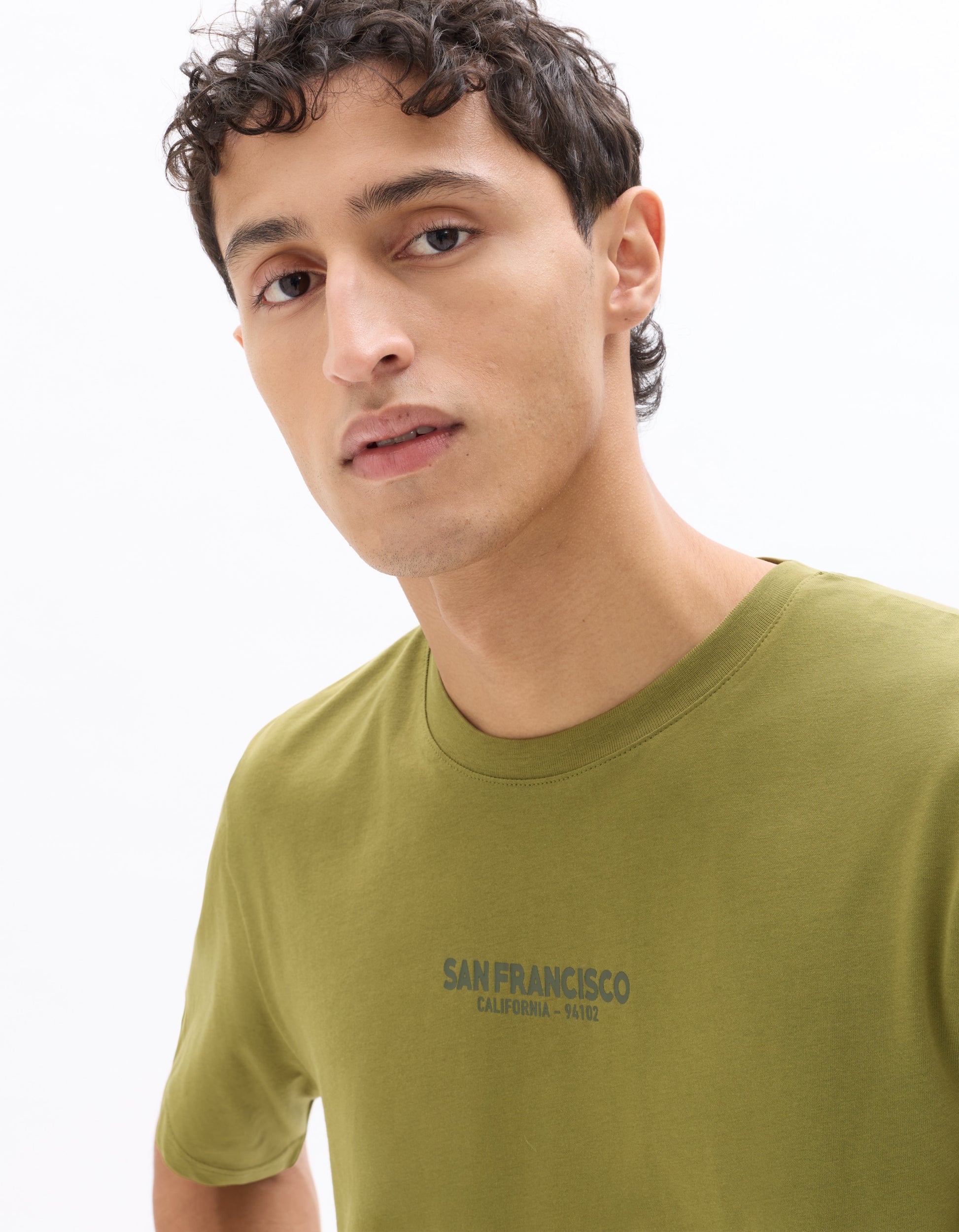 Celio Cotton Short Sleeves Tshirt - Green