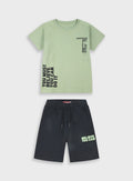 Black Set(Blouse,Shorts) for Boys