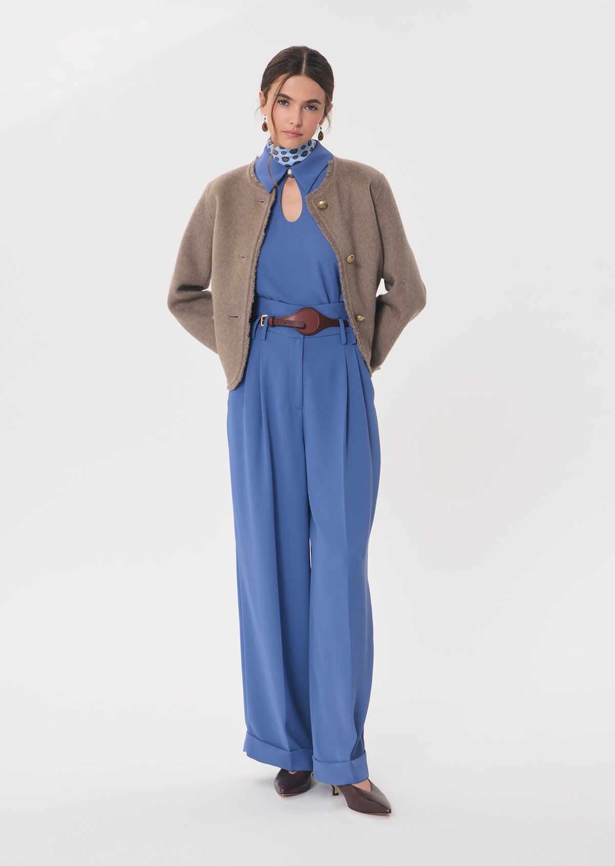 Pia trousers in denim blue by Tara Jarmon