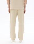 Celio Regular Fit 100% Cotton Ribbed Knit Joggers - Beige