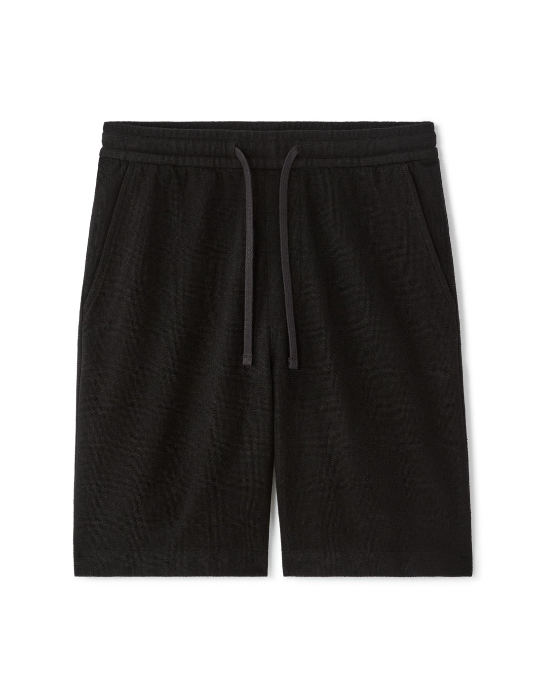 Celio Black Textured Knit Bermuda - Black