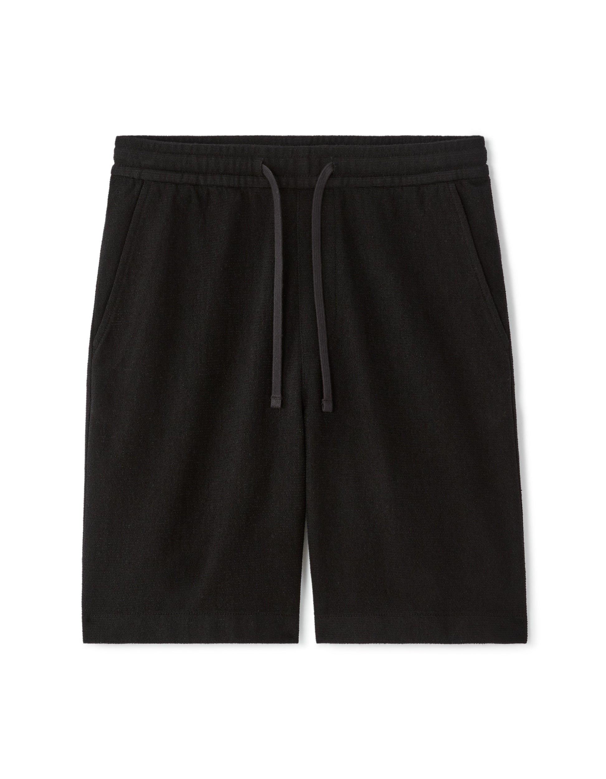 Celio Black Textured Knit Bermuda - Black