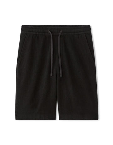 Celio Black Textured Knit Bermuda - Black