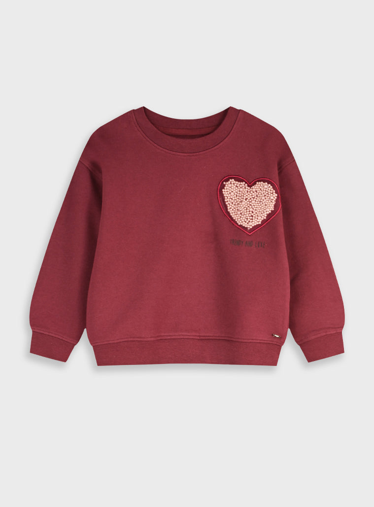 Cotton Girl Blouse - Burgundy