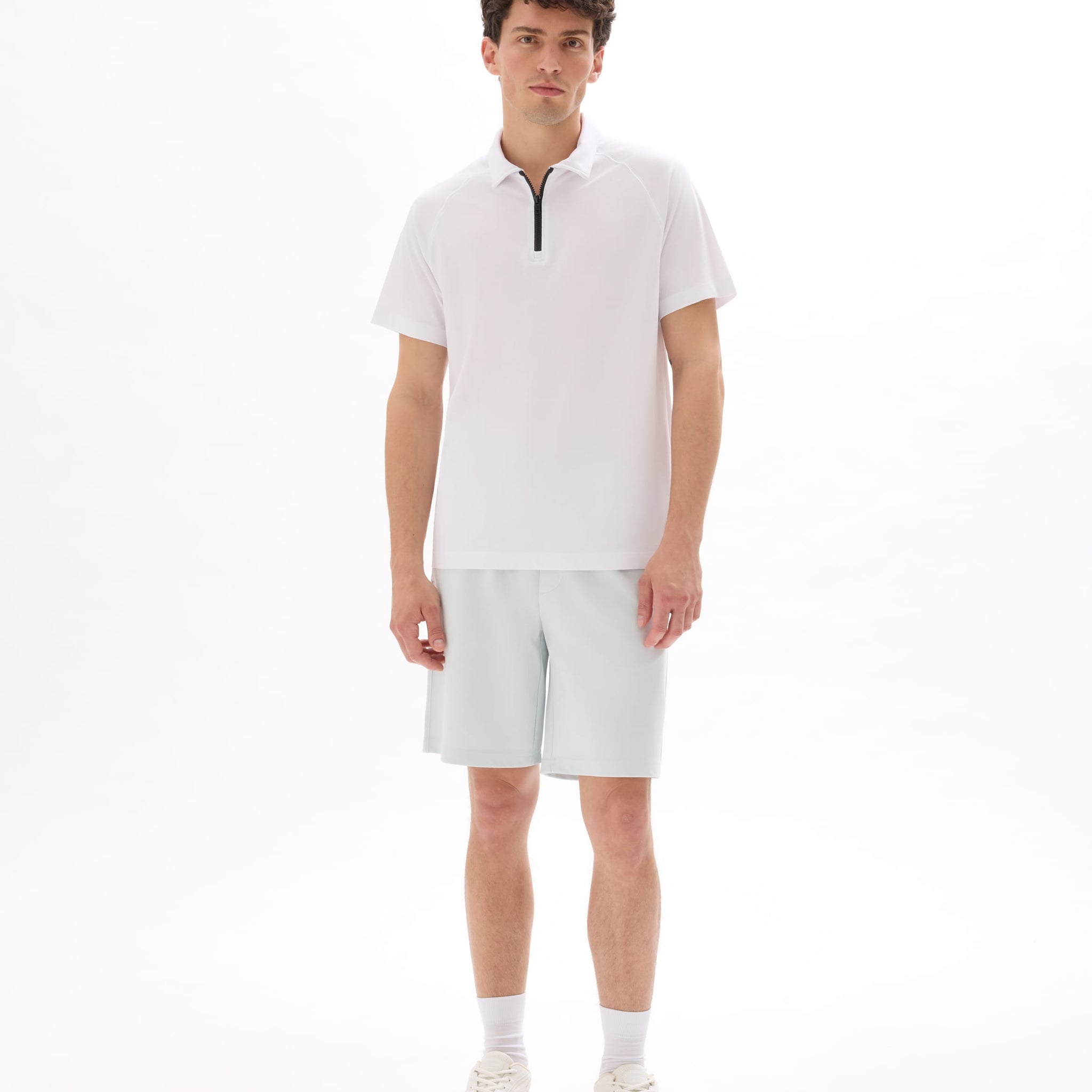 optical white Short sleeves Polo