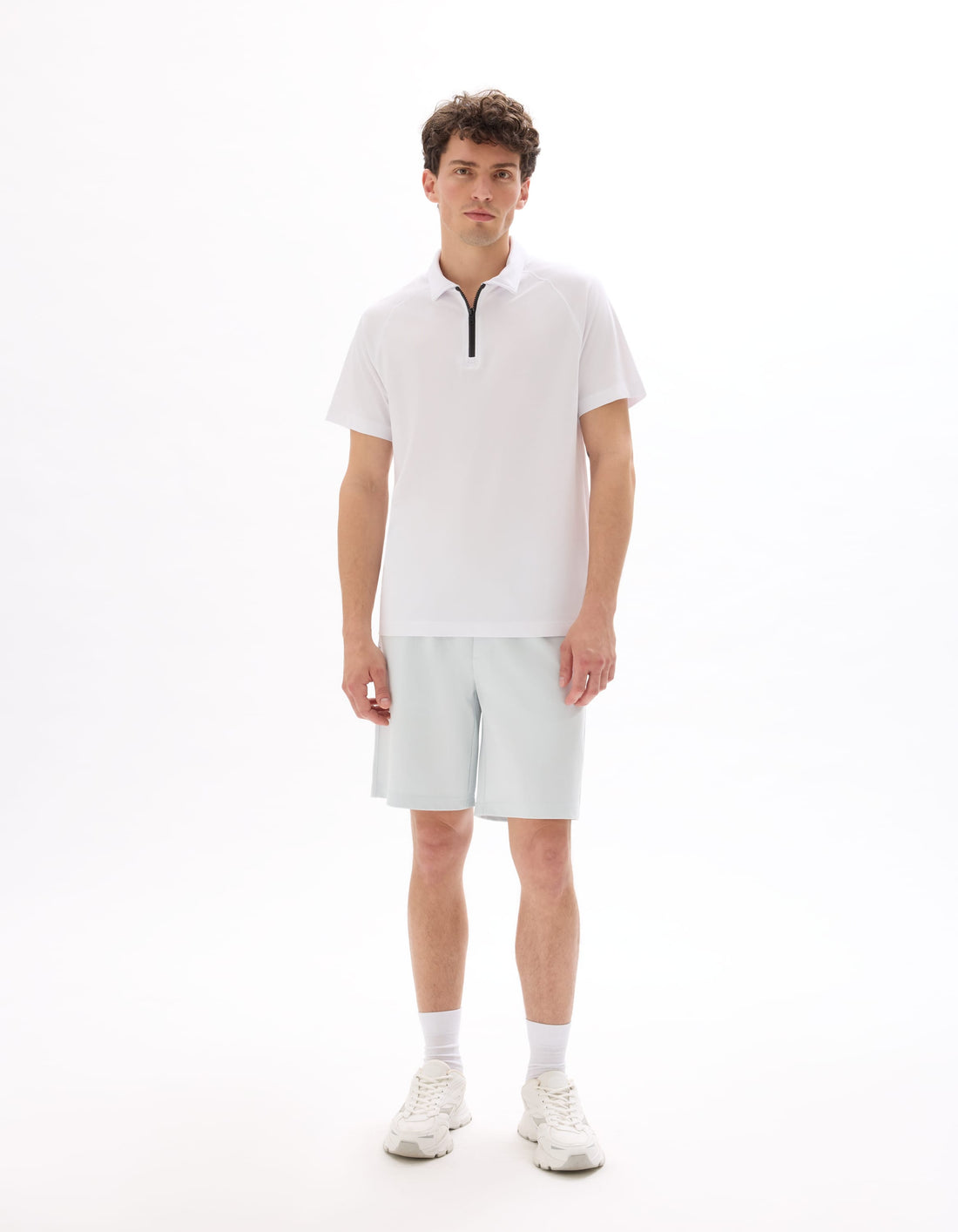 optical white Short sleeves Polo