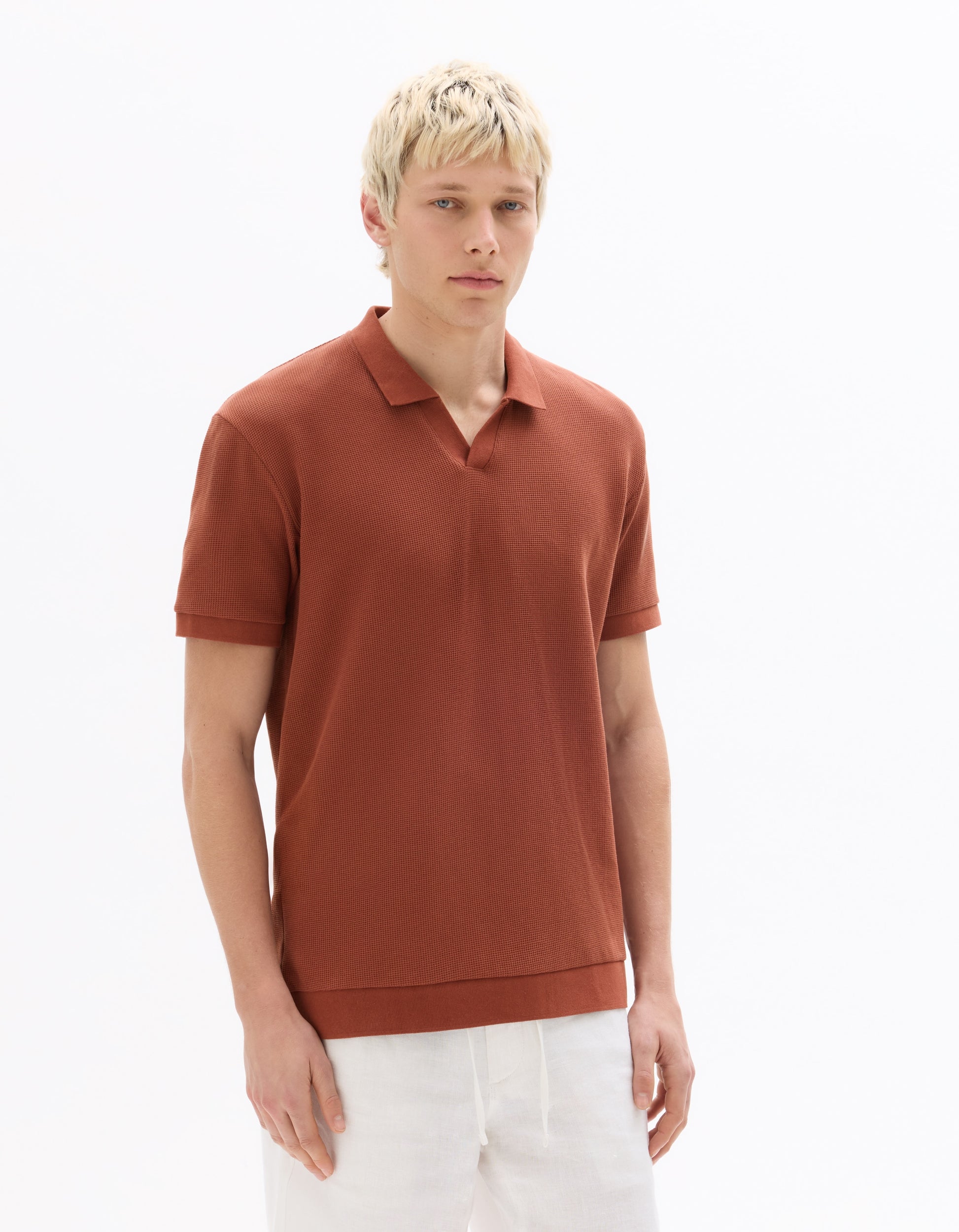 Red Short Sleeves Polo for Men