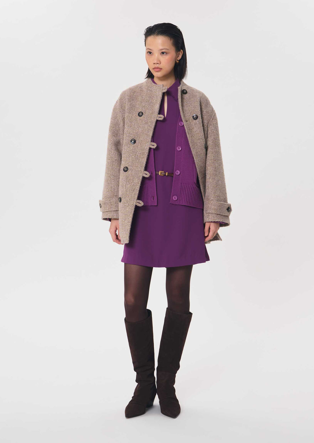 Maurice coat in purple by Tara Jarmon