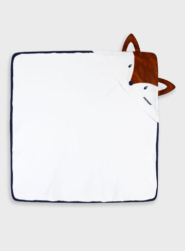  White Infant'S Bathtowel For Boy
