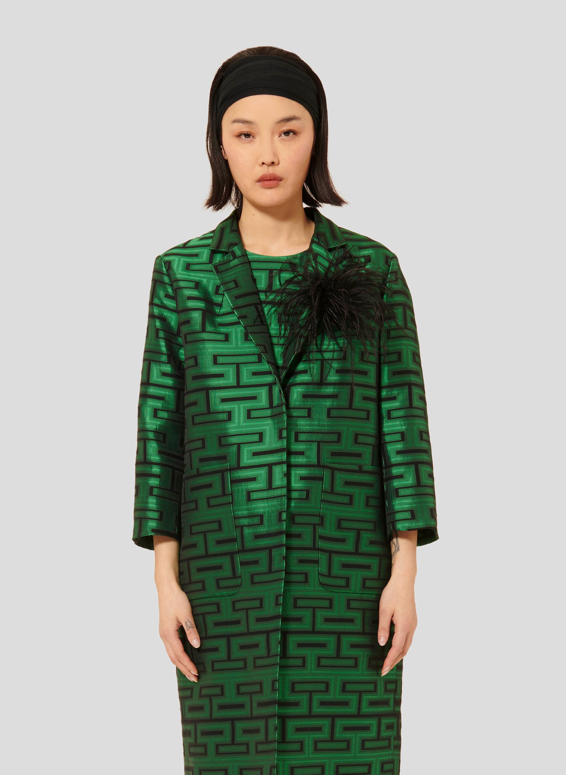 Martin Green With Graphic Print Coat by Tara Jarmon Lebanon