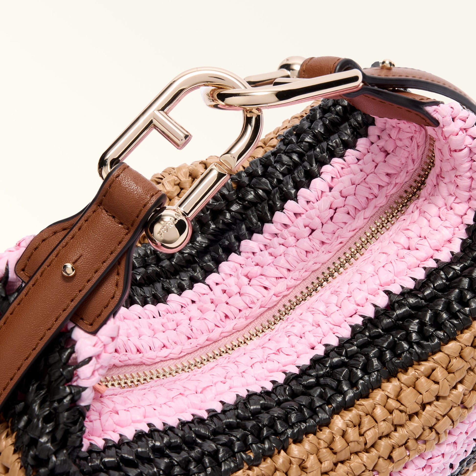 Furla Tonie Mini Hobo in Brown - Bags 