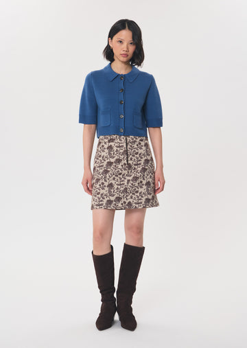 Jim skirt in off white cotton by Tara Jarmon