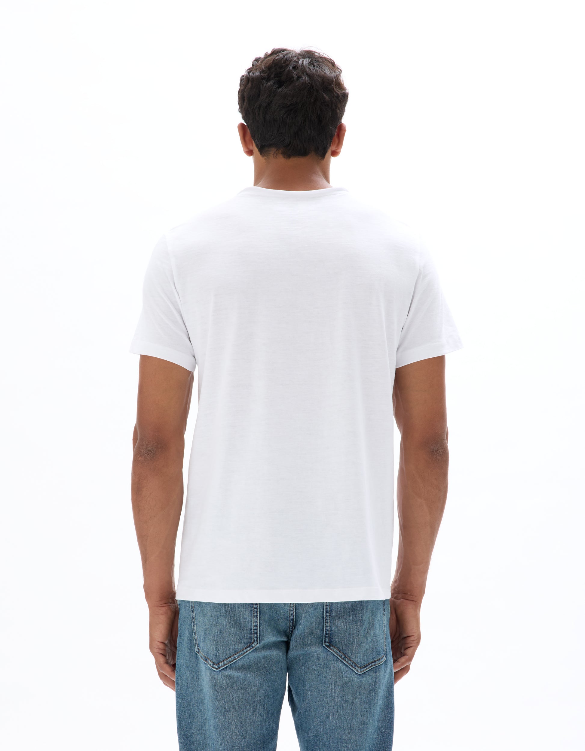 Optical White Short Sleeves Tshirt - Celio Lebanon