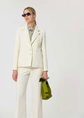jacket in ecru powder-grain canvas