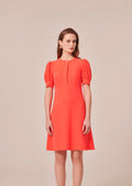Roucoule coral crepe dress by Tara Jarmon Lebanon