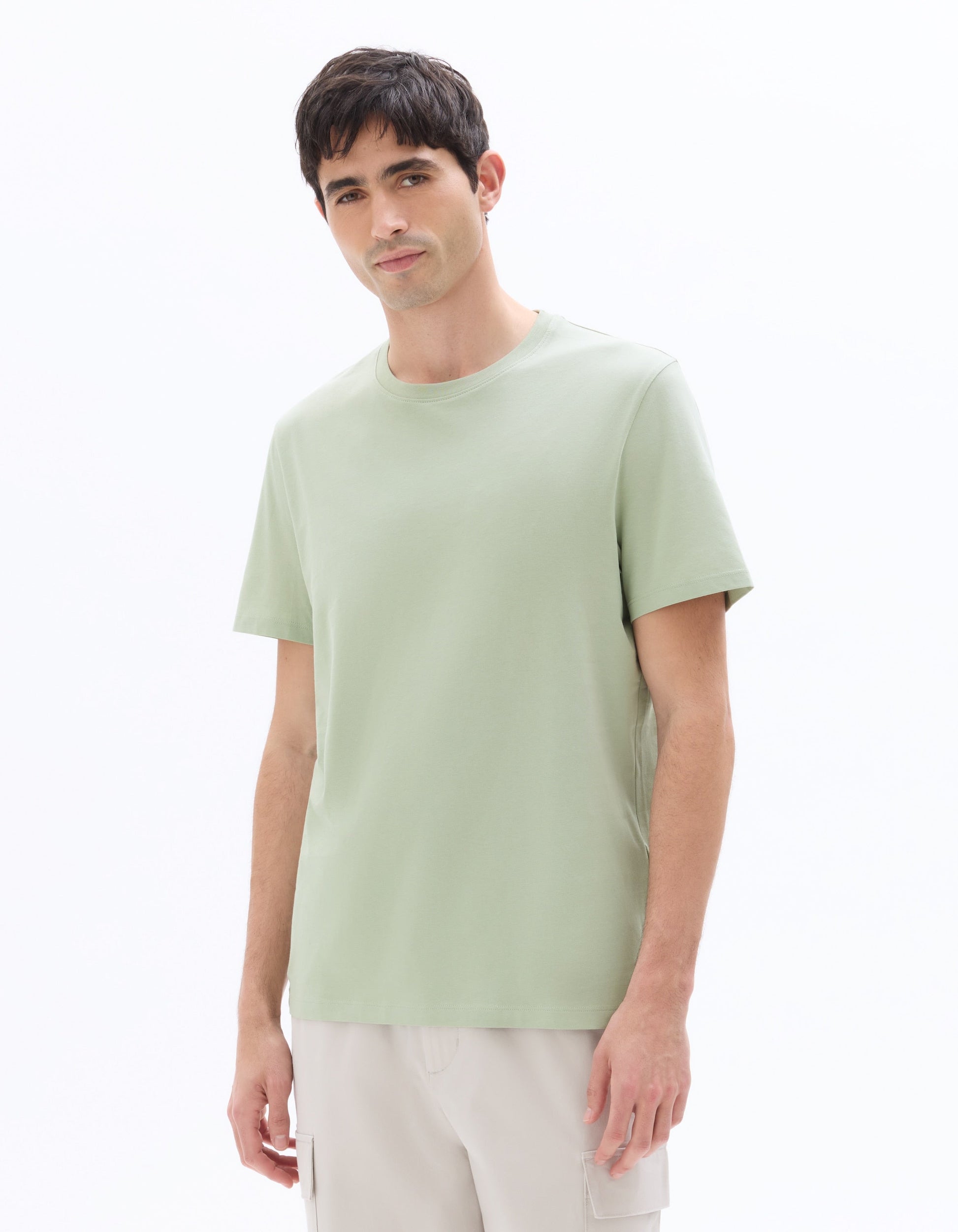 Regular Fit Crew Neck 100% Cotton T-Shirt Celio