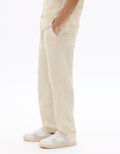 Textured and Striped Straight Leg Pants Celio