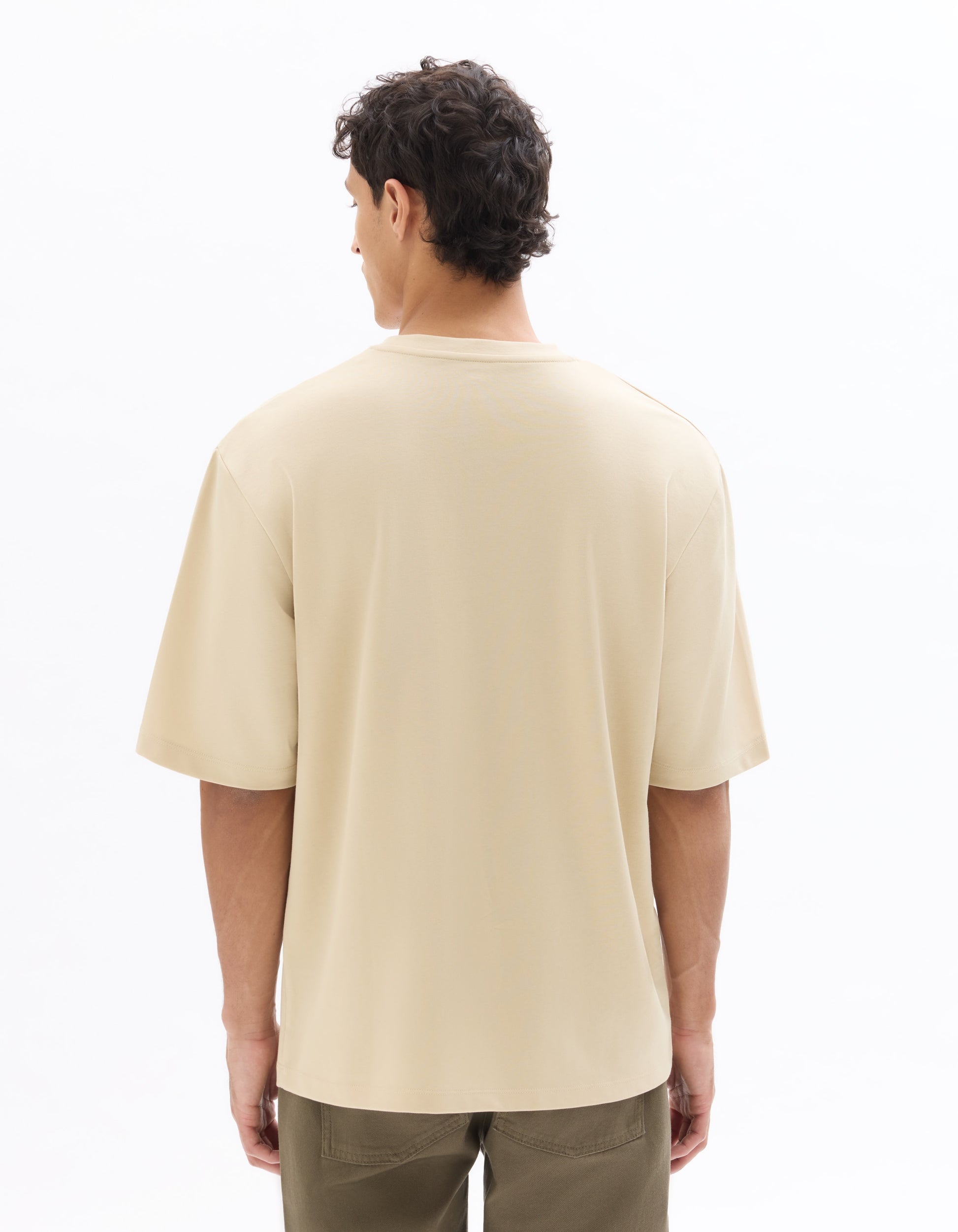 Celio Oversized Crew Neck T-shirt - Beige
