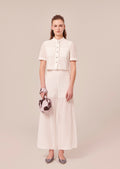 Paquita white embroidered pants by Tara Jarmon Lebanon