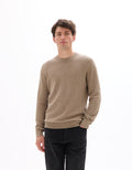 Beige Humus Crew Neck Jumper - Celio Lebanon