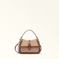 Furla Flow Mini Top Handle in Brown - Bags 
