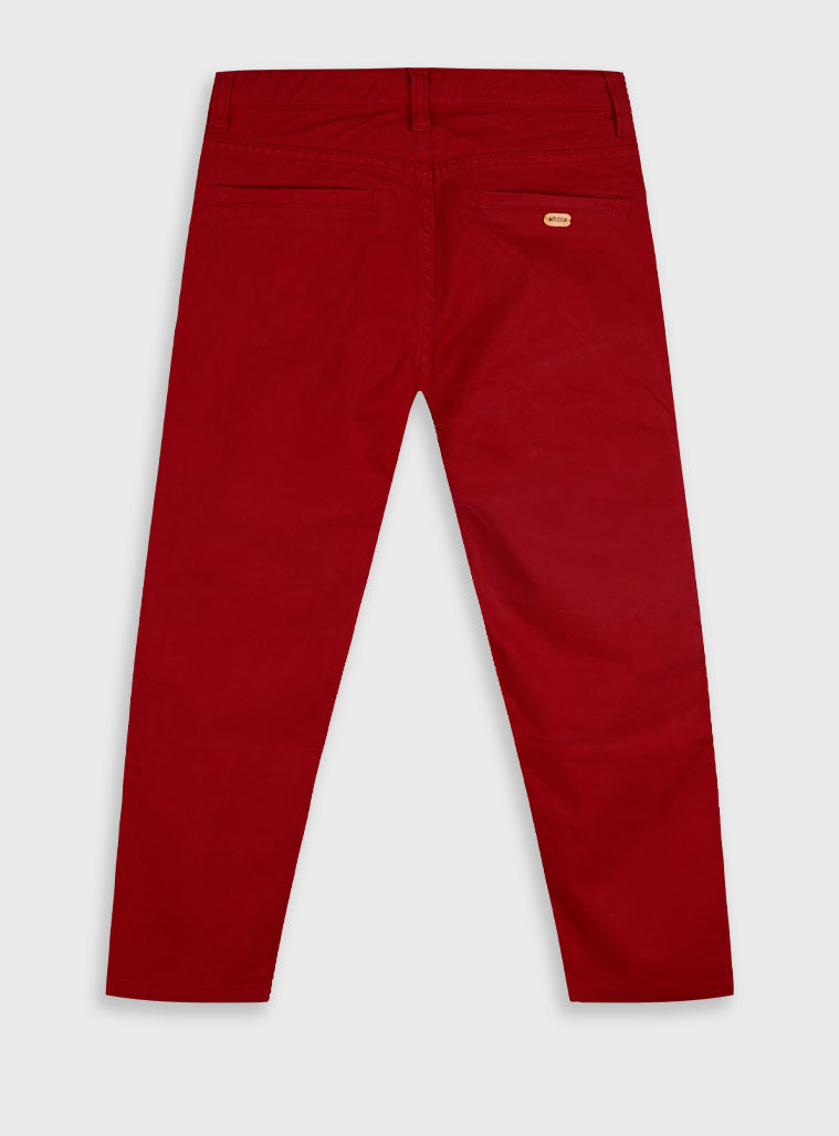 Children's Burgundy Trousers For Boy