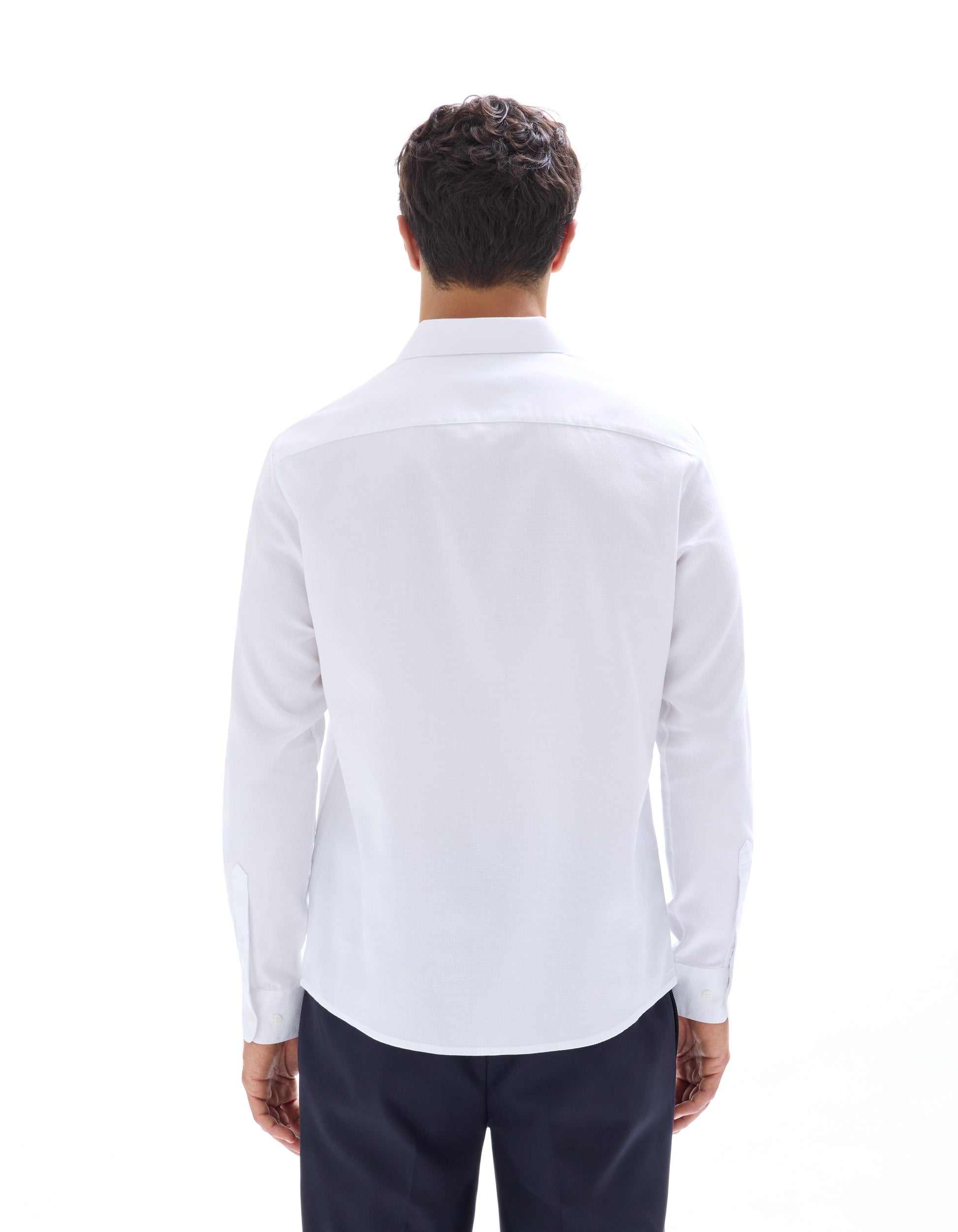 Optical White Long Sleeves Shirt - Celio Lebanon