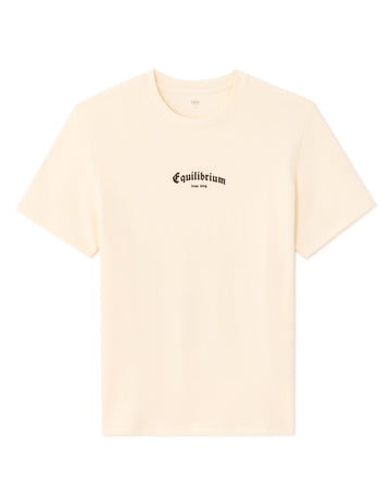 Celio Boxy Crew Neck Equilibrium Print T-Shirt - Beige