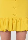 skirt in yellow foamy crepe
