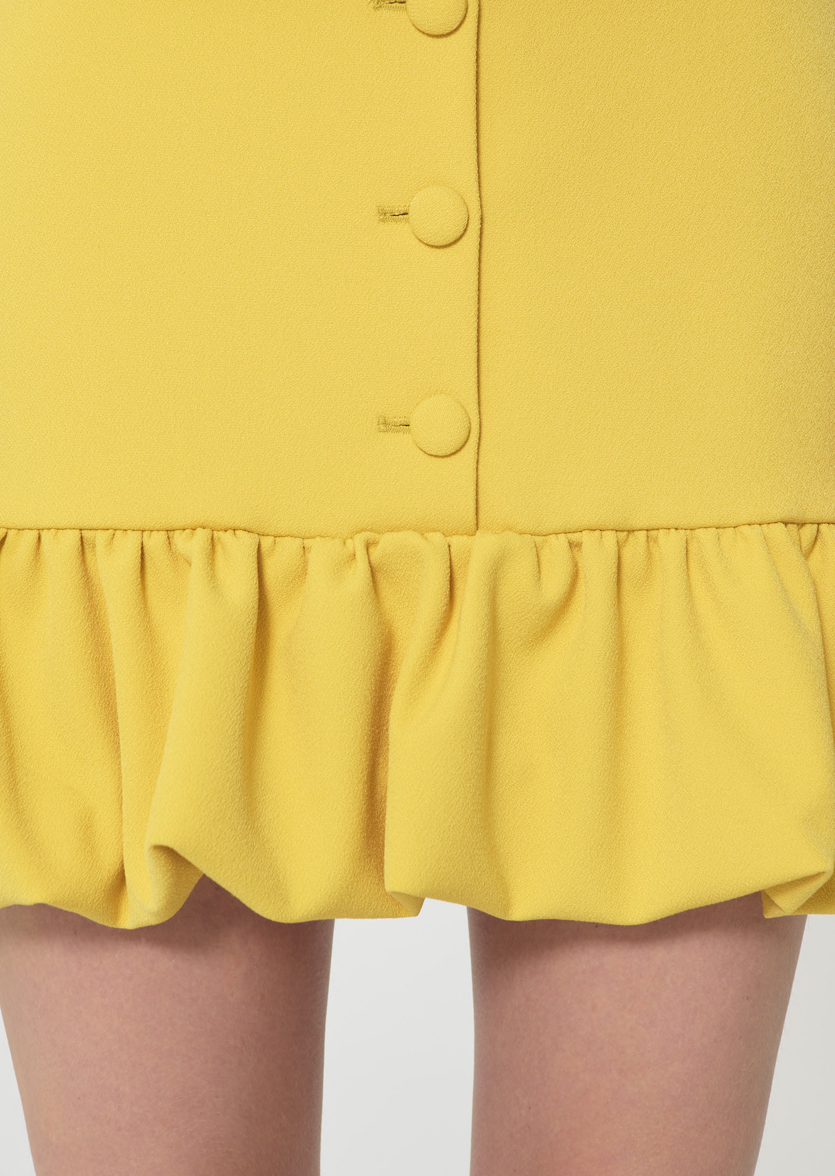 skirt in yellow foamy crepe
