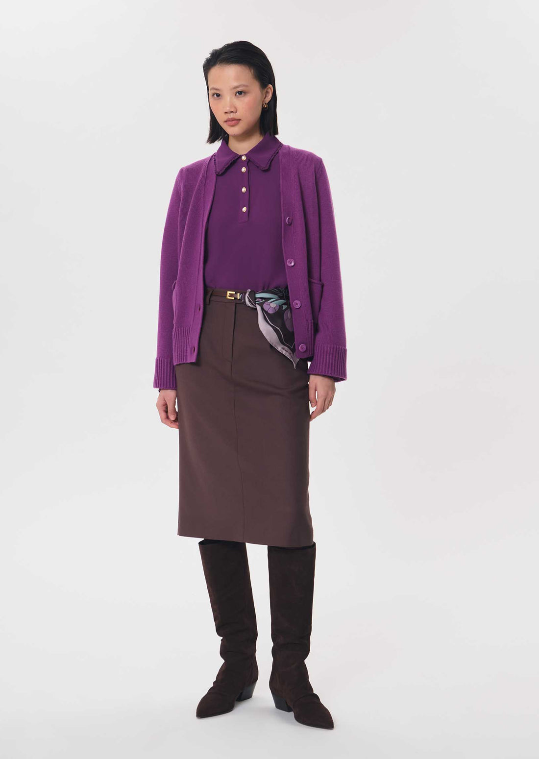 Jackson skirt in brown by Tara Jarmon