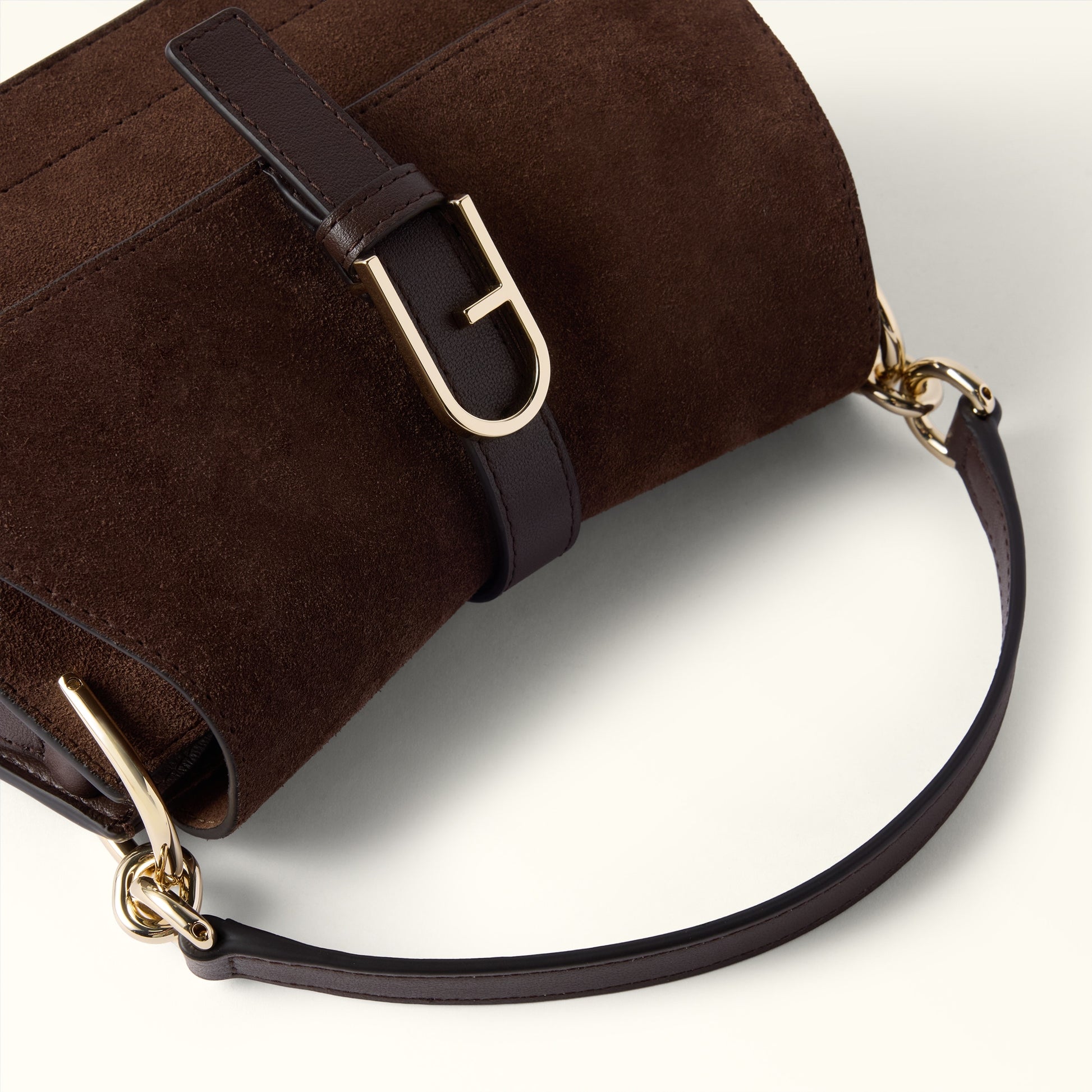 Furla Flow Mini Top Handle in Brown - Bags 