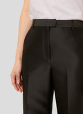 Pitt black satin pants by Tara Jarmon Lebanon