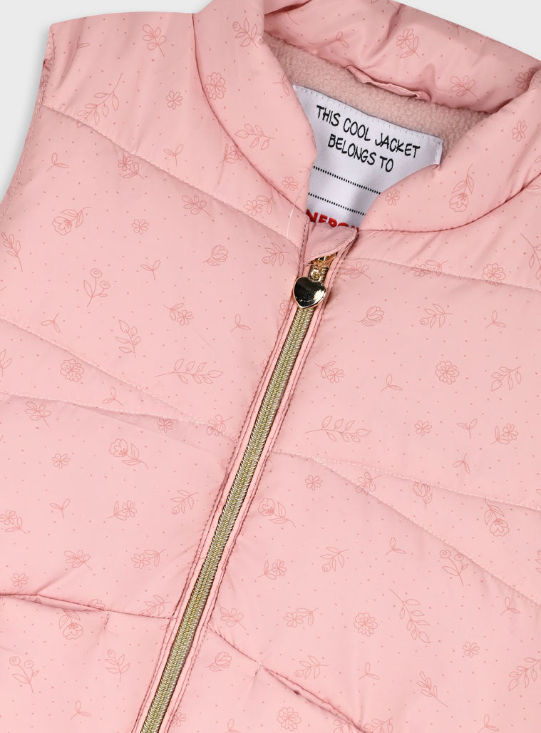 Children's Pink Jacket Sleeveless For Girl