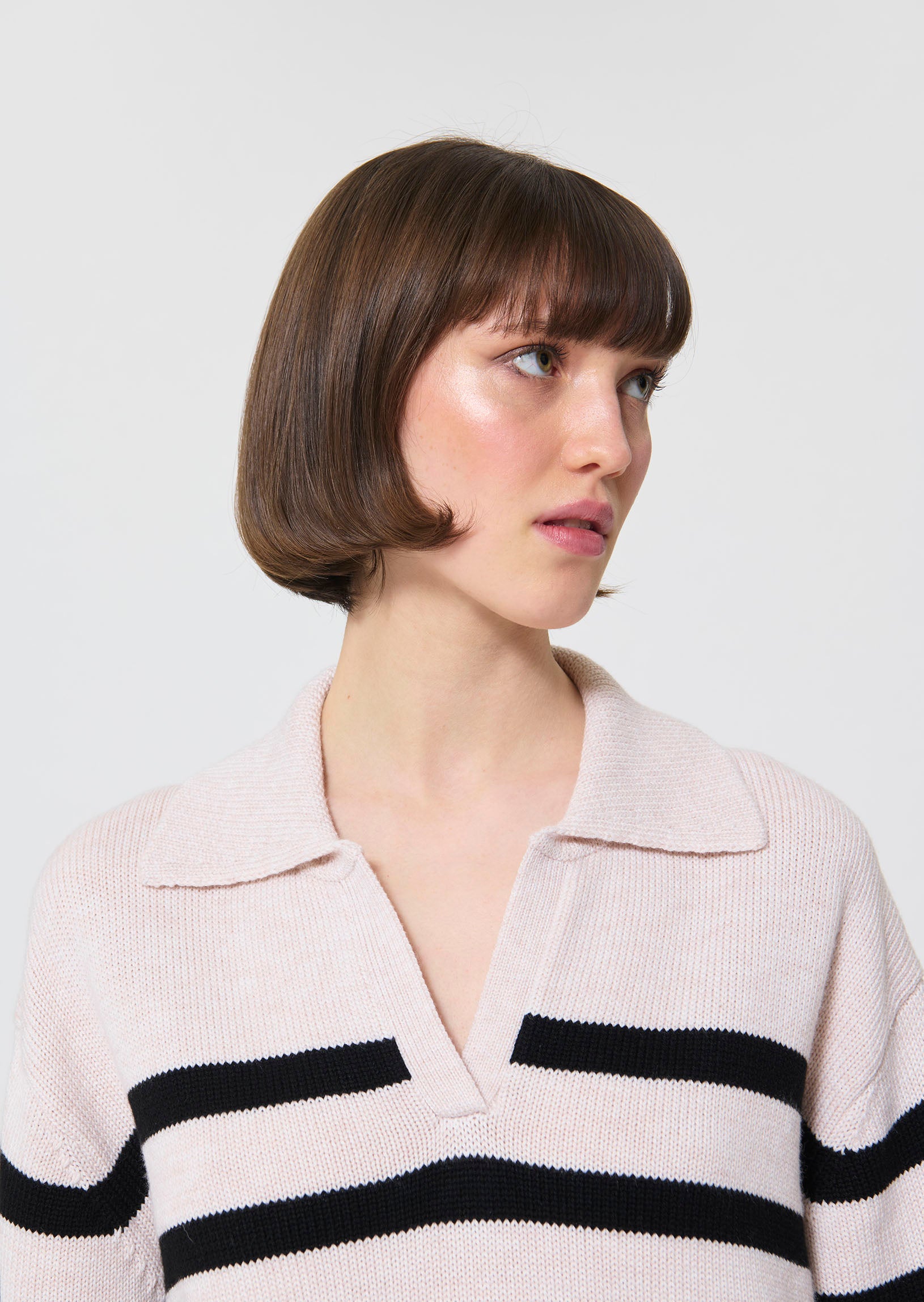 Paola  black ecru oppo sweater for women