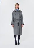 Martino  mottled grey double-sided coat for women
