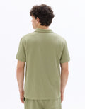 Celio Regular fit ribbed knit 100% cotton polo - Green