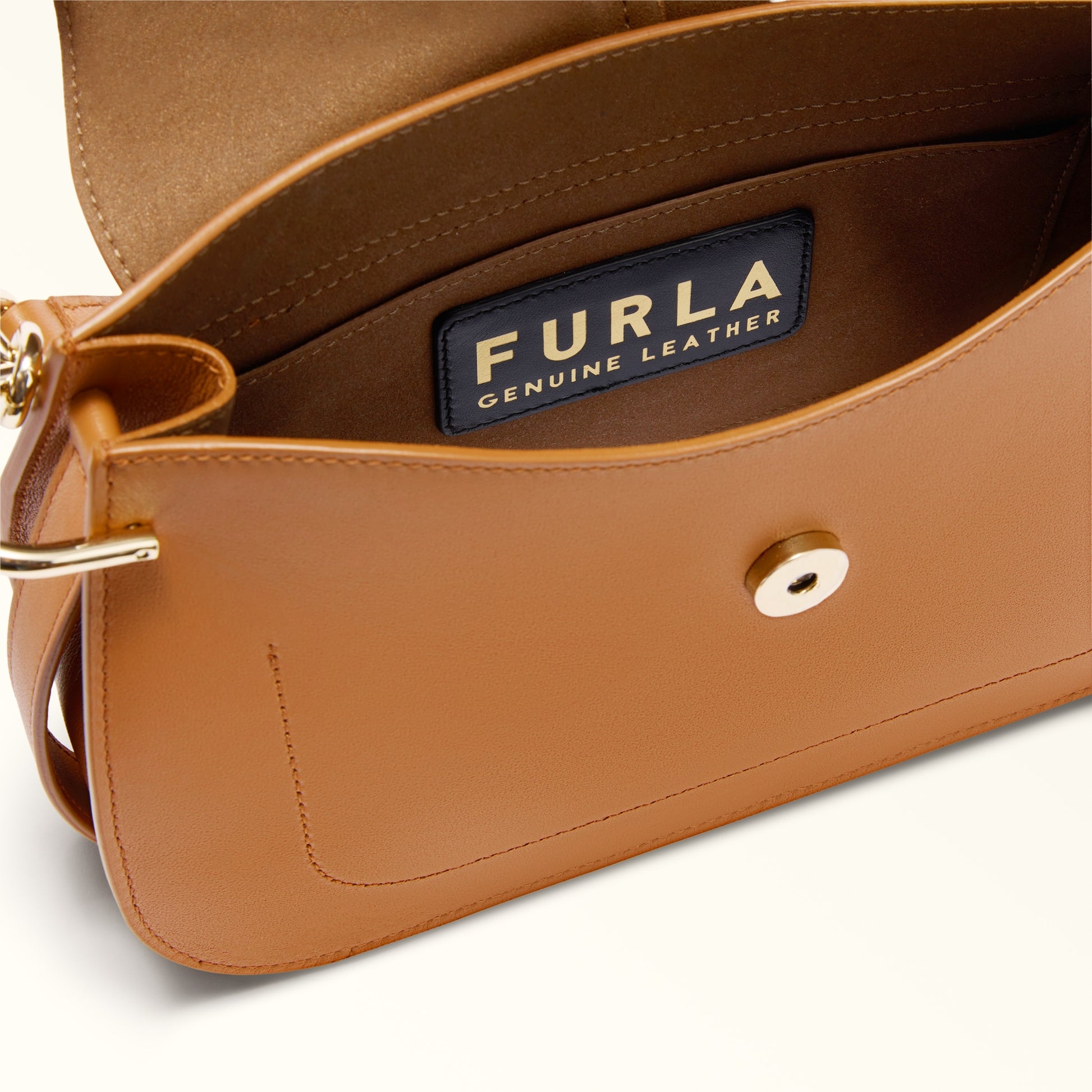 Furla Flow M Top Handle in Brown - Bags 