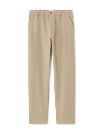 100% Cotton Straight-leg Pants with Honeycomb Texture Celio