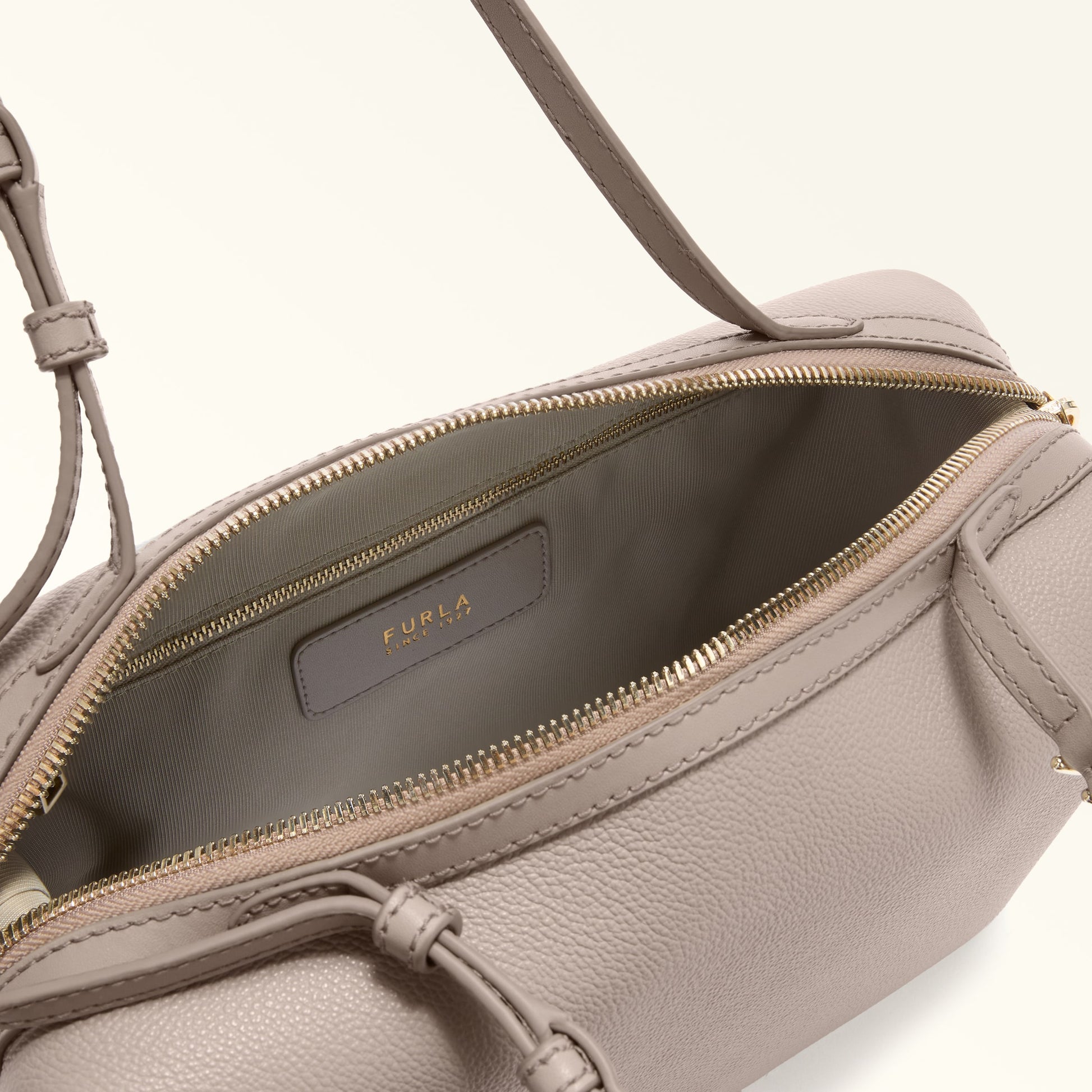 Furla Double S Boston  Bag In Leather