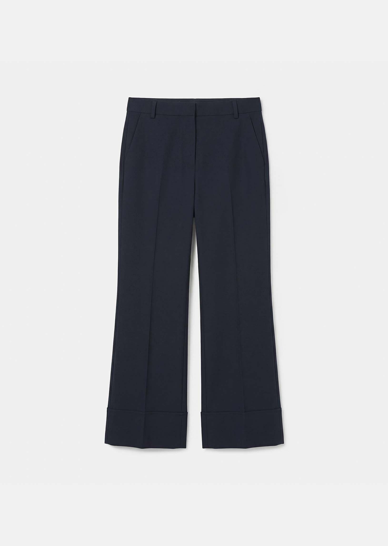 trousers in ecru powder grain canvas