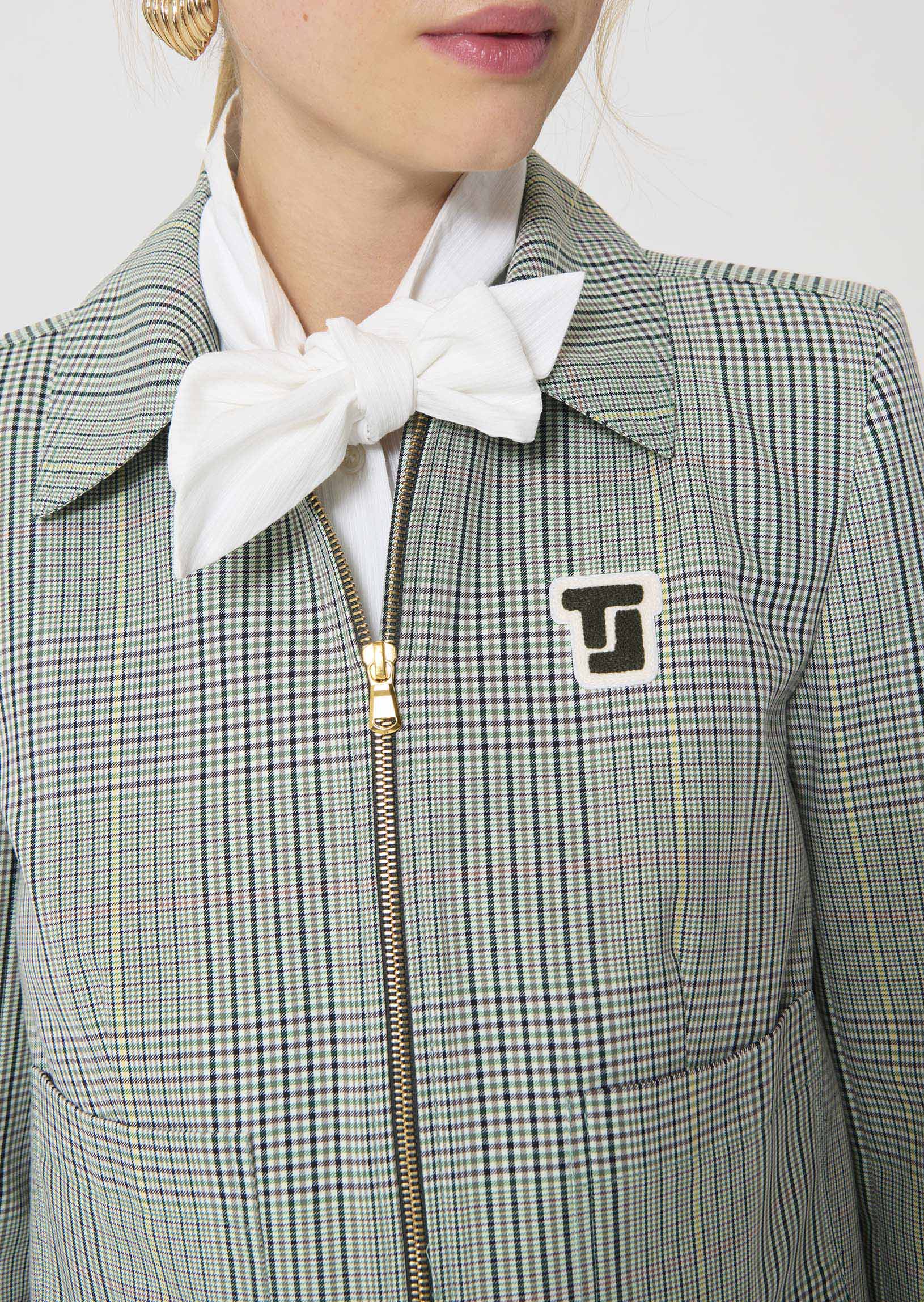 jacket in dark green Prince of Wales check