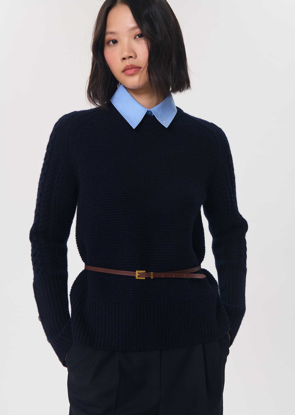 Pilou sweater in navy by Tara Jarmon