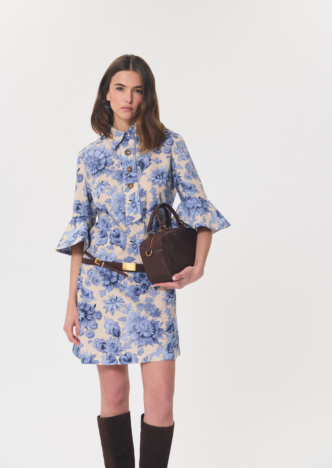 Roselia dress in off white cotton by Tara Jarmon