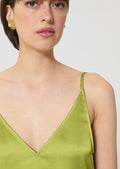 top in yellow satin