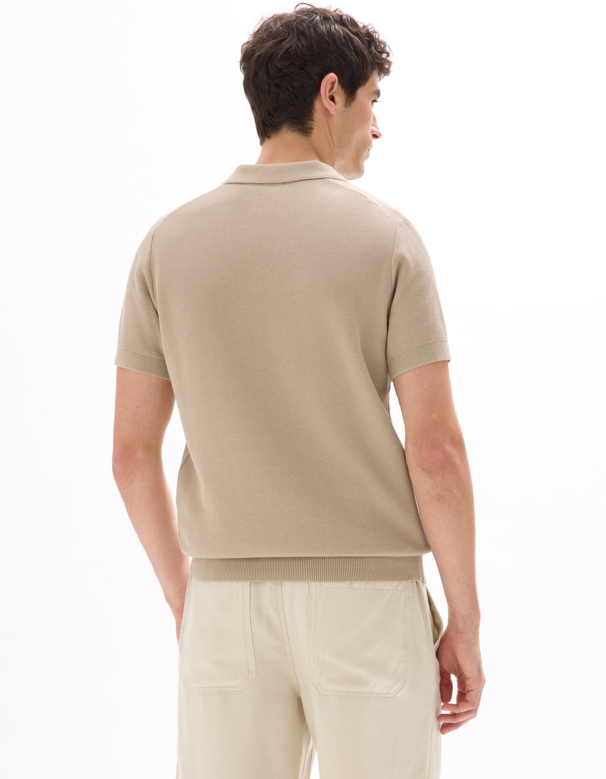 Sand Short Sleeves Polo - Celio Lebanon