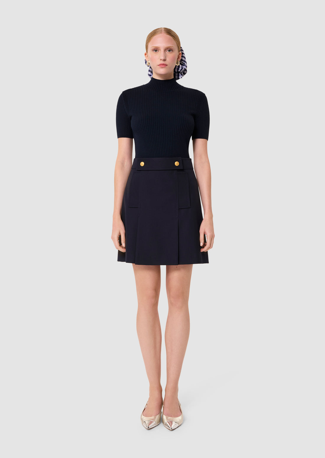 Jimmy midnight blue tailored wool skirt by Tara Jarmon Lebanon