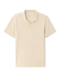 Celio Regular Fit Ribbed Knit 100% Cotton Polo - Beige
