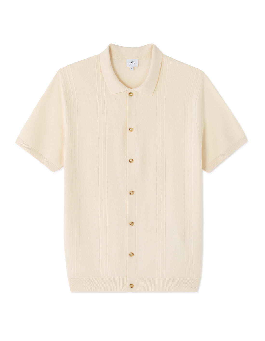 Ecru Short Sleeves Shirt - Celio Lebanon