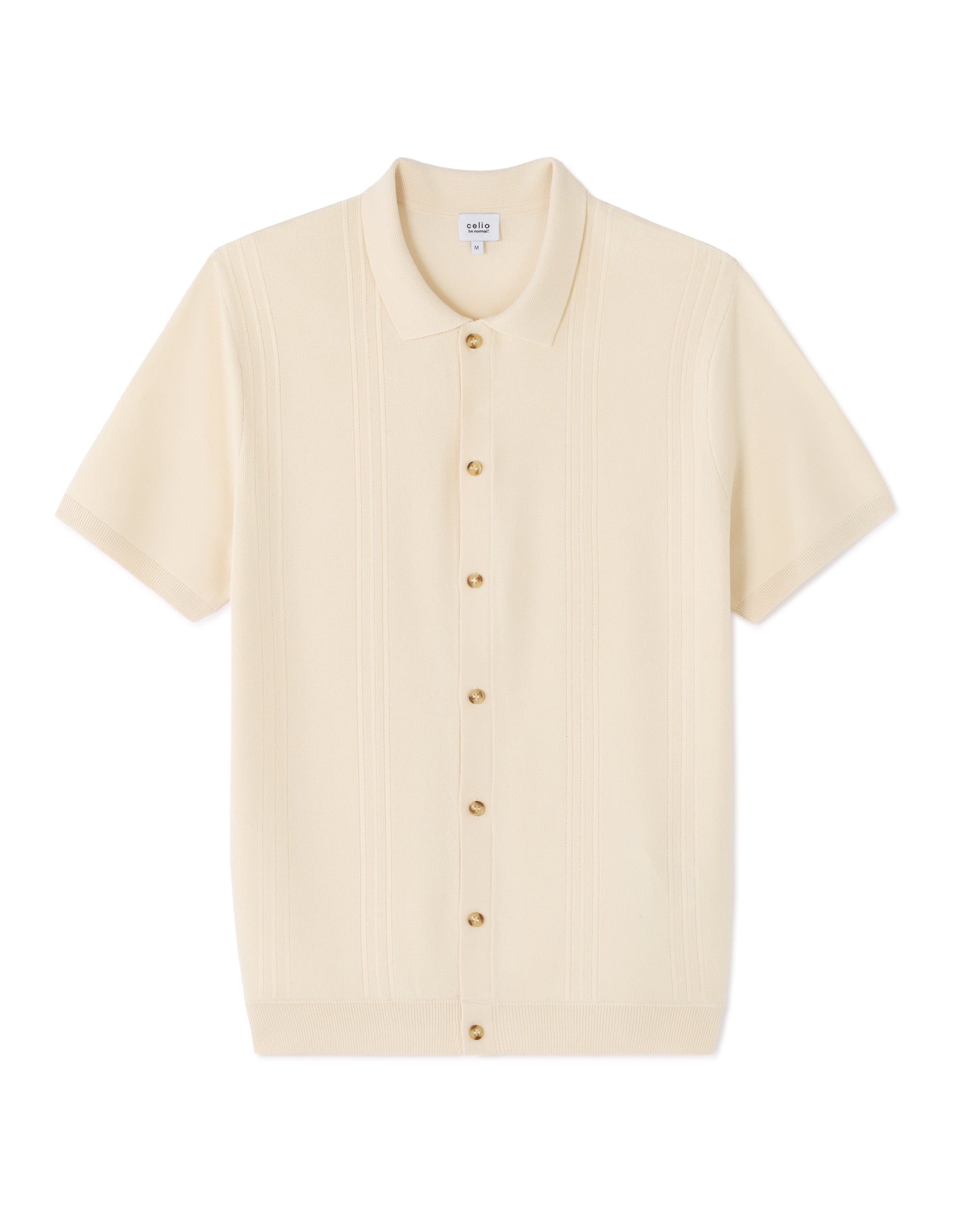 Ecru Short Sleeves Shirt - Celio Lebanon